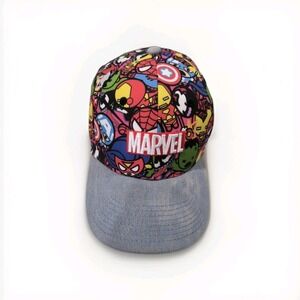 Marvel Comics Baseball Cap Hat Avengers Kawaii Denim Brim Adjustable Logo One Sz